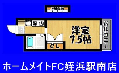 ビブロス(1K/10階)の間取り写真