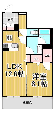 ハワード コート(1LDK/1階)の間取り写真
