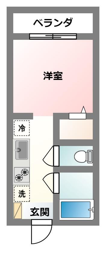 FIRSTSTAGE(1K/1階)の間取り写真