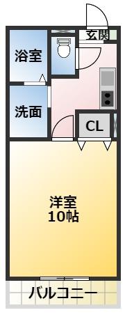 アムール双葉(1K/2階)の間取り写真