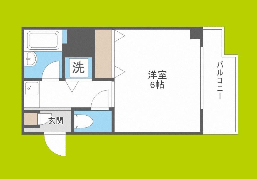 片町コート(ワンルーム/3階)の間取り写真