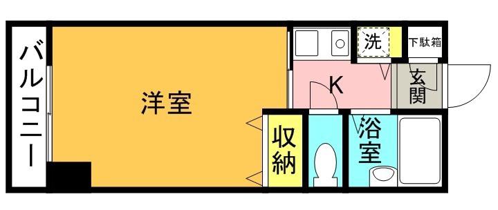グリーンアベニュー山岡(ワンルーム/1階)の間取り写真