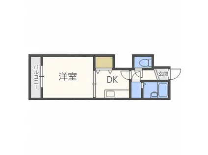 N216(1DK/3階)の間取り写真