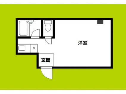 ハイツ山三(ワンルーム/1階)の間取り写真
