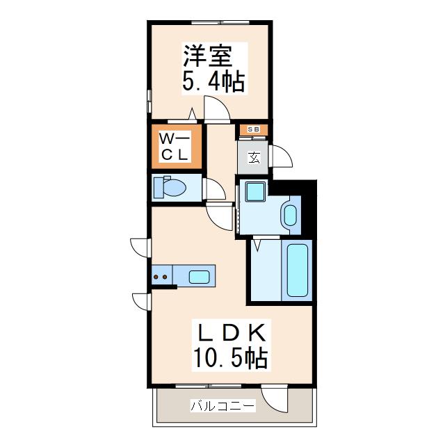 FELIZ(1LDK/3階)の間取り写真