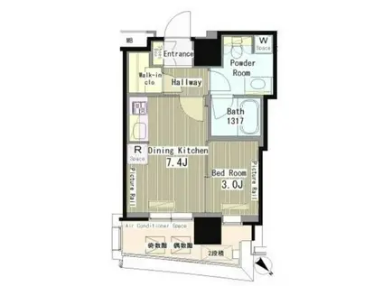 MY TOWER RESIDENCE(1DK/13階)の間取り写真