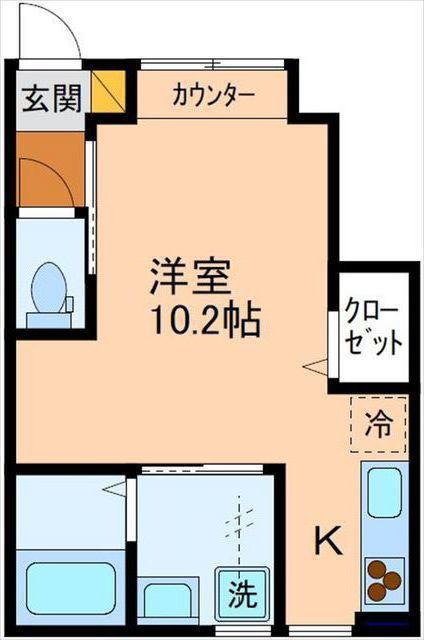 セシボン48(ワンルーム/1階)の間取り写真
