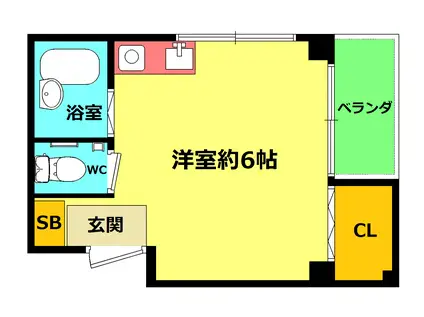 サンロード有馬(ワンルーム/1階)の間取り写真