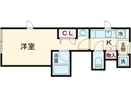 リクラ・船堀(1K/1階)の間取り写真