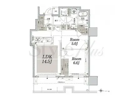 ザ ファインタワー久屋大通(2LDK/15階)の間取り写真