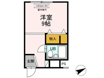 D-ROOM SHARE札幌白石(ワンルーム/3階)の間取り写真