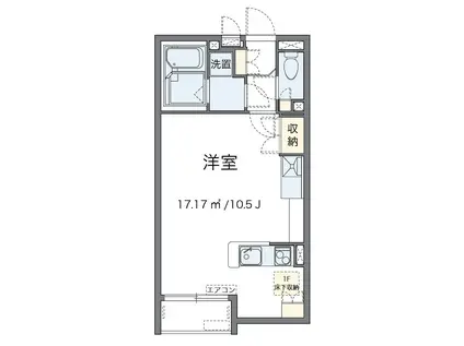 レオネクスト神田(ワンルーム/1階)の間取り写真