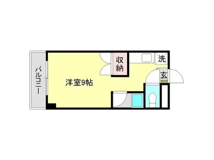 WIN LEGENDIII(ワンルーム/4階)の間取り写真