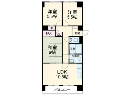 エスポワール五反田(3LDK/1階)の間取り写真