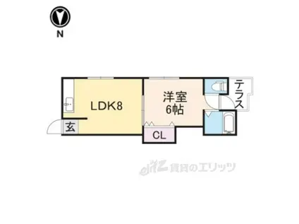 ハイツ山崎(1LDK/1階)の間取り写真