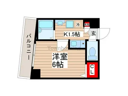 モンシェール錦糸町弐番館(1K/6階)の間取り写真