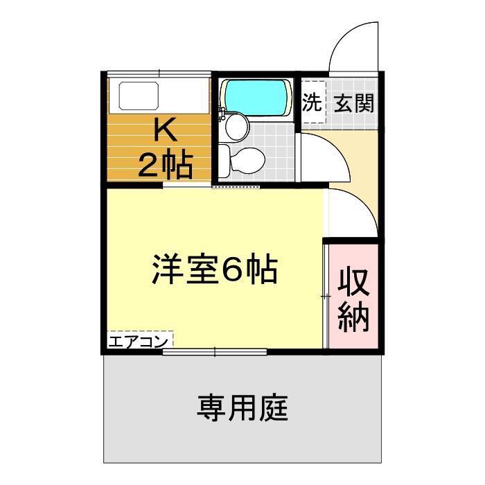 コーポアルファ(1K/1階)の間取り写真