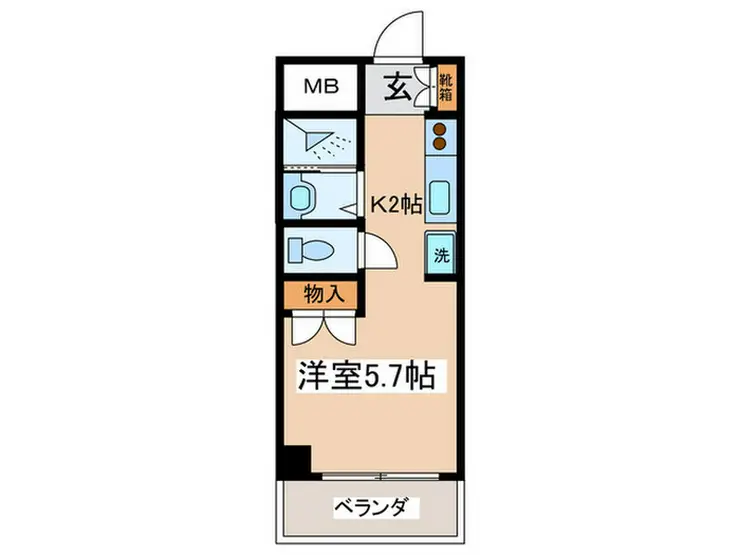 パティオ聖蹟 2階階 間取り