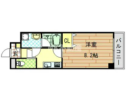 SA-COURT(1K/7階)の間取り写真