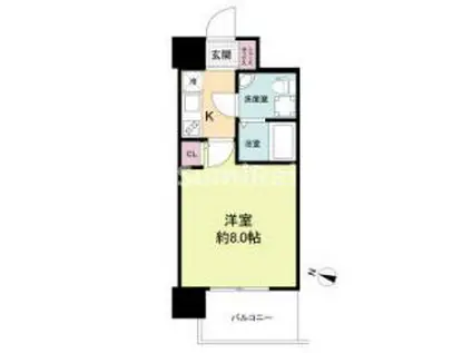 セレニテ三宮プリエ(1K/8階)の間取り写真