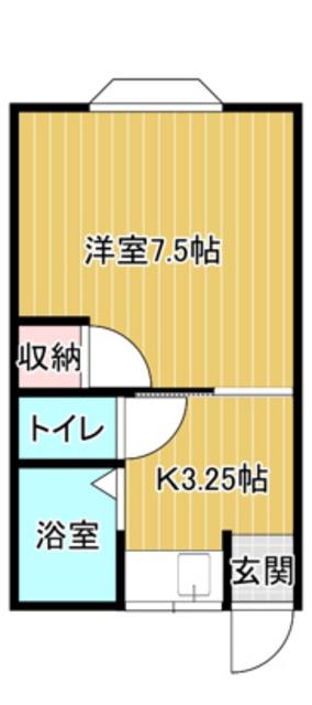 マインハイム(1K/1階)の間取り写真