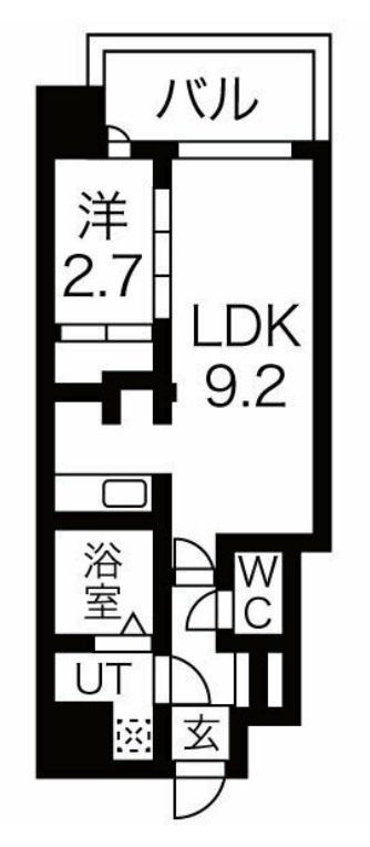 ミラージュパレス都島本通(1LDK/8階)の間取り写真