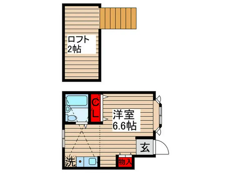 ローズアパートQ57 1階階 間取り