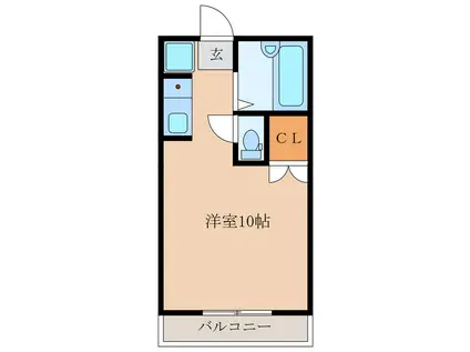 セリエII(ワンルーム/1階)の間取り写真
