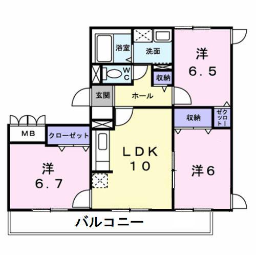グランジュールKOEI(3LDK/2階)の間取り写真