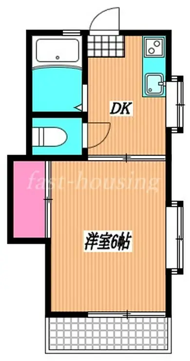 第一進和コーポ 2階階 間取り