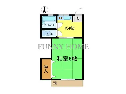 コーポ島田(1K/2階)の間取り写真