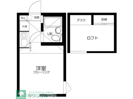 MY PLAN X(ワンルーム/2階)の間取り写真