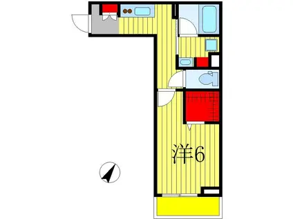 S・K柏の葉キャンパス(1K/1階)の間取り写真