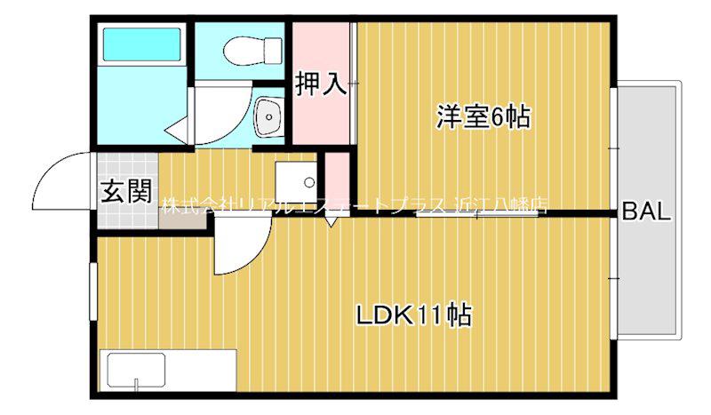 メゾンパレビラージュ(1LDK/1階)の間取り写真