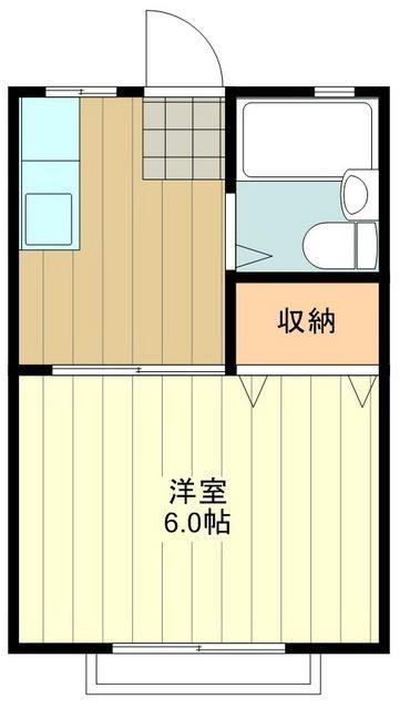 パナハイツ関根(1K/1階)の間取り写真