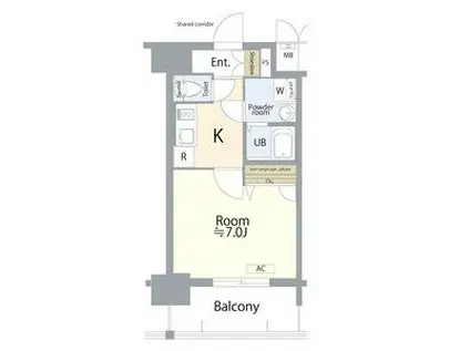 エスリード大須観音プリモ(1K/6階)の間取り写真