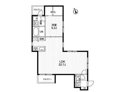 モアリッシェル代官山青葉台(1LDK/1階)の間取り写真