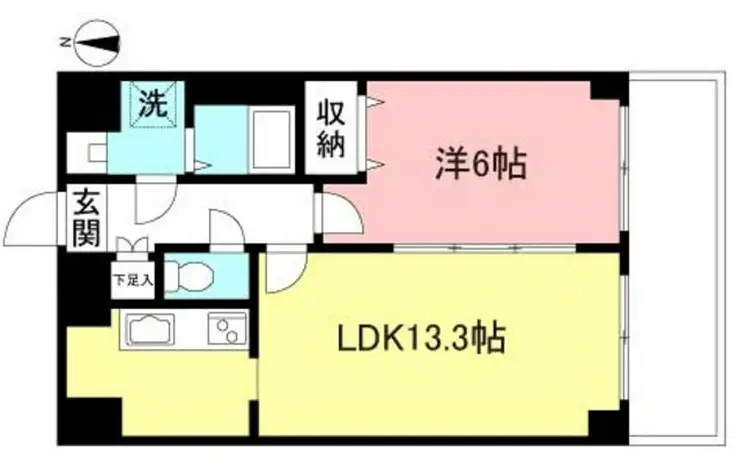 グランドール和泉 6階階 間取り