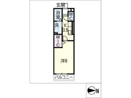 STCODA(1K/1階)の間取り写真