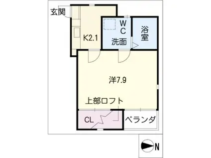 AXIS名城 イースト棟(1K/3階)の間取り写真