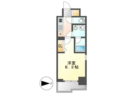 レジデンス SUN.K(1K/7階)の間取り写真