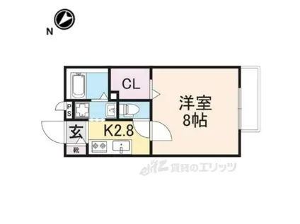 ＪＲ東海道本線 守山駅(滋賀) 徒歩12分 2階建 築21年(1K/2階)の間取り写真