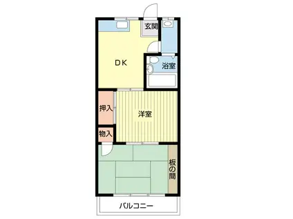 グランデール・ミズノ(2DK/1階)の間取り写真