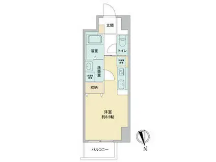 LA DOUCEUR今池(ワンルーム/3階)の間取り写真