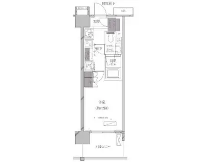 A-STANDARD芝浦(1K/8階)の間取り写真