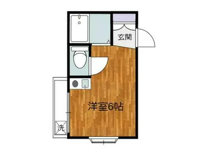 ハイツフィールドI(1K/2階)の間取り写真