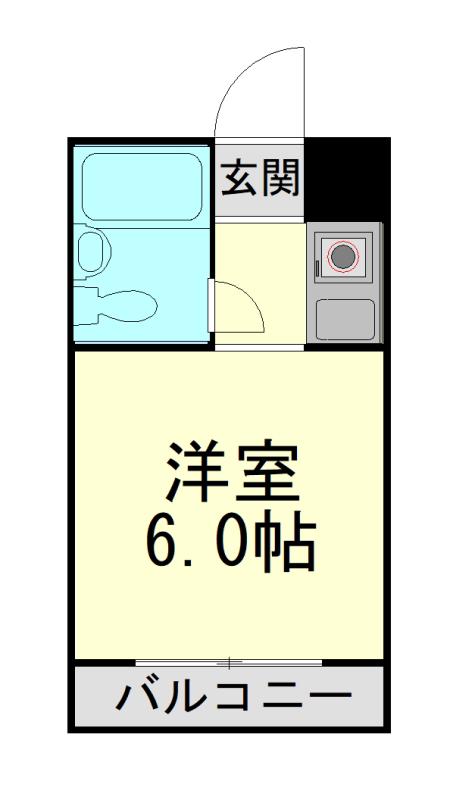 ダイドーメゾン岡本(ワンルーム/1階)の間取り写真