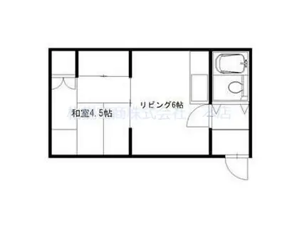 コーポカトレア(1DK/1階)の間取り写真