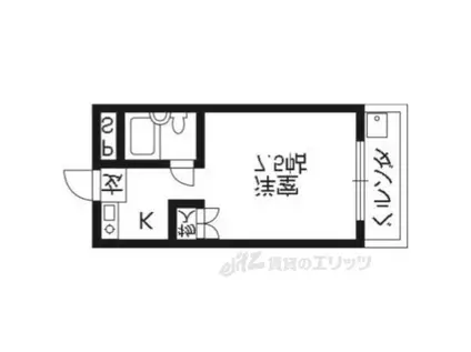 アドミラルマンション(1K/2階)の間取り写真