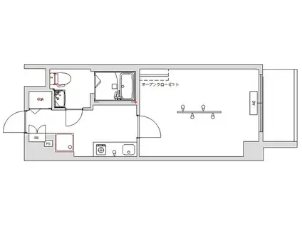LUMINOUS浅草橋駅前(1K/4階)の間取り写真